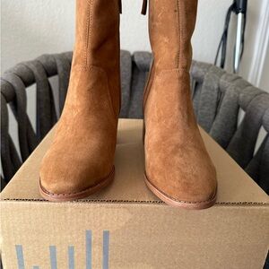 J. Jill Tan Brown Suede Ankle Boots